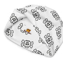 Skeleton Skull Crossbone White All-Over Print Beanie