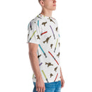 Blaster Saber Waffenmuster Allover-Print Herren T-Shirt mit Rundhalsausschnitt