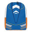 Blau gestreifter orangefarbener Rebel Minimalist Rucksack