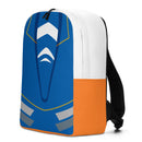 Blau gestreifter orangefarbener Rebel Minimalist Rucksack