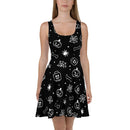 Halloween Skeleton Spider Skull Bones Skater Dress