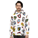 Unisex Kapuzenpullover mit Vintage-Schildmuster