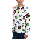 Sweatshirt mit Vintage-Raum-Logo-Muster, Unisex