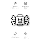 Skelett Mini Figur Kopf gekreuzte Knochen Kissen in Sonderform