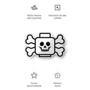 Skelett Mini Figur Kopf gekreuzte Knochen Kissen in Sonderform