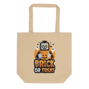 Halloween Brick or Treat Trick or Treat Öko-Tragetasche mit Süßigkeiten