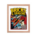 Bricks And Dragons Minifigur Gerahmtes Fotopapier-Poster