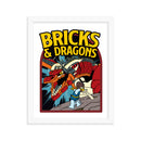 Bricks And Dragons Minifigur Gerahmtes Fotopapier-Poster