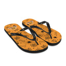 Orange Halloween Geister Spinnen Skelette Flip Flops