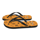 Orange Halloween Geister Spinnen Skelette Flip Flops