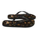Halloween-Flip-Flops mit Geister- und Spinnenskeletten