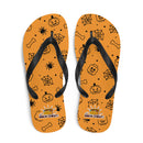 Orange Halloween Geister Spinnen Skelette Flip Flops