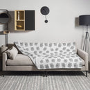 Decke mit Totenkopf und gekreuzten Knochen, Skelett, Pirat, Weiß