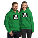 Skelett Totenkopf gekreuzte Knochen Piratenflagge Unisex Hoodie