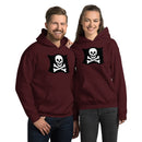 Skelett Totenkopf gekreuzte Knochen Piratenflagge Unisex Hoodie