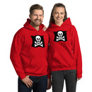 Skelett Totenkopf gekreuzte Knochen Piratenflagge Unisex Hoodie