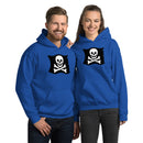 Skelett Totenkopf gekreuzte Knochen Piratenflagge Unisex Hoodie