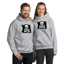 Skelett Totenkopf gekreuzte Knochen Piratenflagge Unisex Hoodie