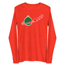 Vintage Weihnachten Weltraum Planet Weihnachtsmann Schlitten Rentier Unisex Langarm T-Shirt