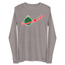 Vintage Weihnachten Weltraum Planet Weihnachtsmann Schlitten Rentier Unisex Langarm T-Shirt