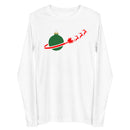 Vintage Weihnachten Weltraum Planet Weihnachtsmann Schlitten Rentier Unisex Langarm T-Shirt