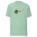 Vintage Christmas Space Planet Santa Sleigh Reindeer Unisex t-shirt