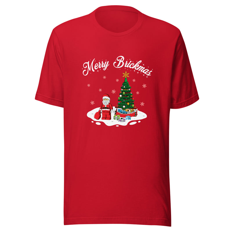 Merry Brickmas Santa Christmas Tree Unisex T Shirt