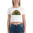 St Saint Patrick's Day Rainbow Gold Pot Leprechaun Women’s Crop Tee
