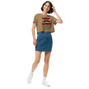 Vintage Bricks Red Kanone Krone Piratenschiffe Damen Crop Top