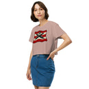 Vintage Bricks Red Kanone Krone Piratenschiffe Damen Crop Top