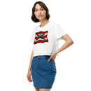 Vintage Bricks Red Kanone Krone Piratenschiffe Damen Crop Top