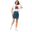 Vintage Bricks Red Kanone Krone Piratenschiffe Damen Crop Top