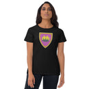 Vintage Bricks Castle Pink Shield with Crown Women's short sleeve t-shirt