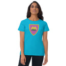 Vintage Bricks Castle Pink Shield with Crown Women's short sleeve t-shirt