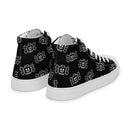 Schwarzer Skelettkopf mit Knochen Damen High Top Canvas Schuhe