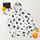 Weißer gruseliger Geist, Fledermaus, Kürbis, Hexe, Schlange Halloween Brick Minifigur Teile Unisex Hoodie