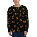 Brick Treasure Parts Allover-Print Unisex Sweatshirt Schwarz