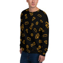 Brick Treasure Parts Allover-Print Unisex Sweatshirt Schwarz