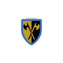 Vintage Burg Schild Äxte Ziegel Minifigur Aufkleber