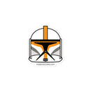 Oranger Clone Trooper Minifiguren-Helm Sticker
