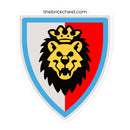 Vintage Schlossschild Löwenkönig Ziegel Minifigur Sticker