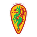 Vintage Castle Shield Dragon 3 Brick Minifigure Sticker