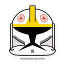 Clone Trooper Pilot Minifigur Helm Sticker