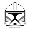 Sticker mit Clone Trooper-Minifigurenhelm