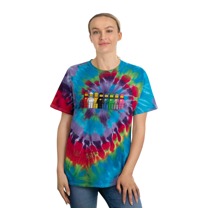 Vintage Spacemen Astronaut Minifigure Tie-Dye Tee, Spiral