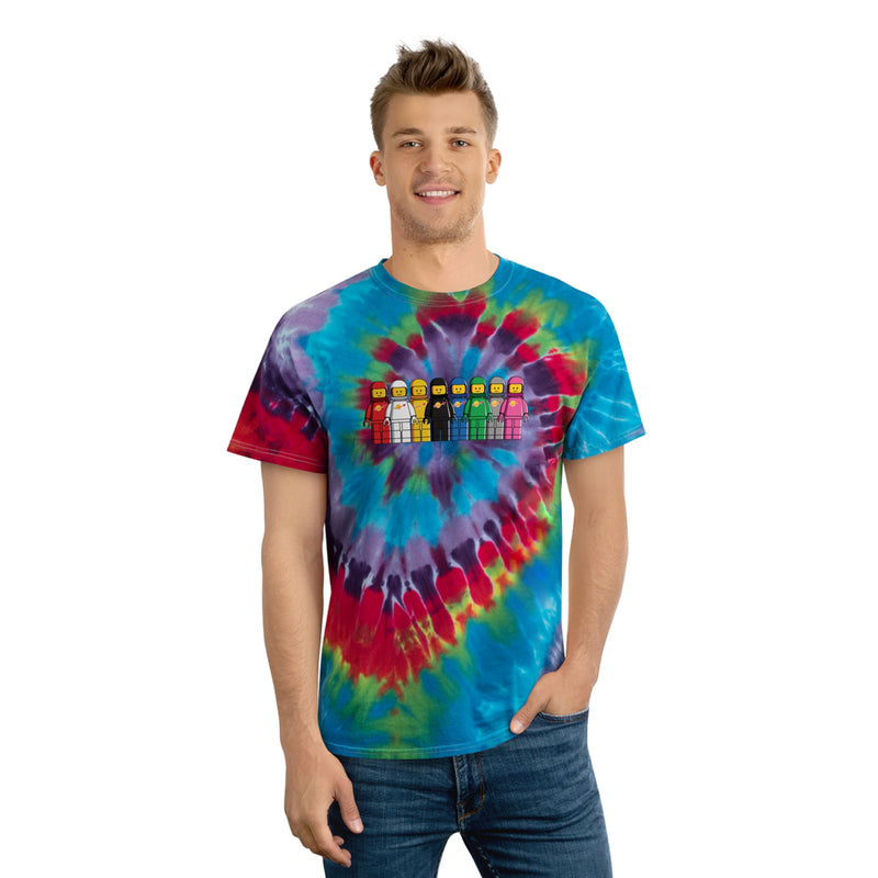 Vintage Spacemen Astronaut Minifigure Tie-Dye Tee, Spiral