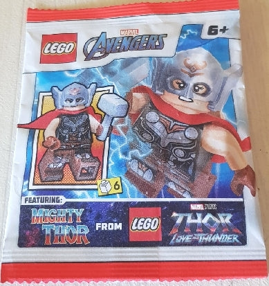 LEGO Superheroes Mighty Thor Minifigure Jane Foster 242318 paper bag