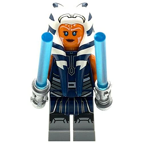 LEGO Star Wars Ahsoka Tano Minifigure with Dual Lightsabers (Dark Blue Jumpsuit)
