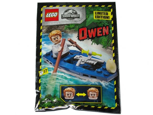 LEGO Jurassic World: Owen with Kayak and Raptor Egg 122007 Foil Pack
