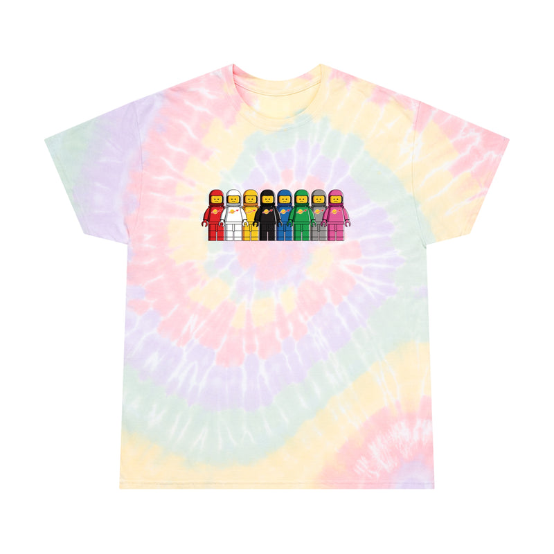 Vintage Spacemen Astronaut Minifigure Tie-Dye Tee, Spiral